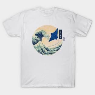 Stingray Great Wave Off Kanagawa - Blue Mosiac T-Shirt